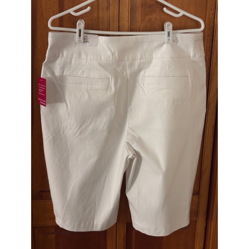 Kim Rogers Bermuda Shorts Womens 14 White Tummy Control Millennium NWT